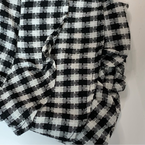 Pretty Little Thing Gingham Tie Waist Tea Dress in Black - Picture 7 of 8